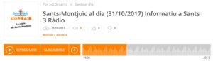 Sants-Montjuïc al dia (31/10/2017) Informatiu a Sants 3 Ràdio